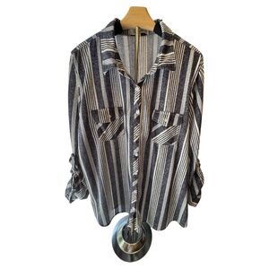 Eden & Olivia  Striped Blouse Sz 3X